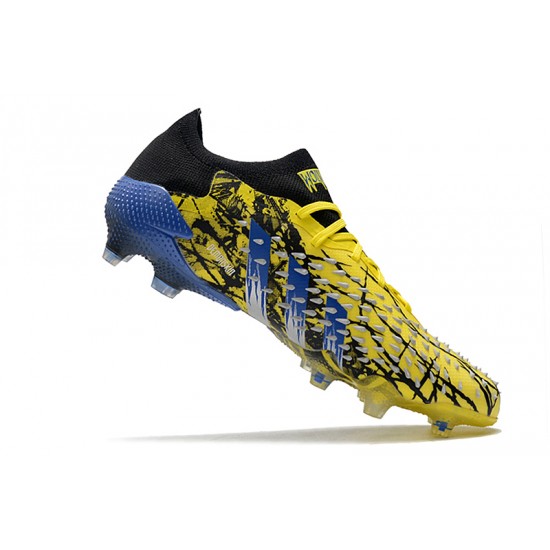 Adidas Predator Freak .1 Low FG Soccer Cleats Black Yellow