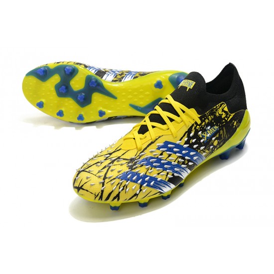 Adidas Predator Freak .1 Low FG Soccer Cleats Black Yellow