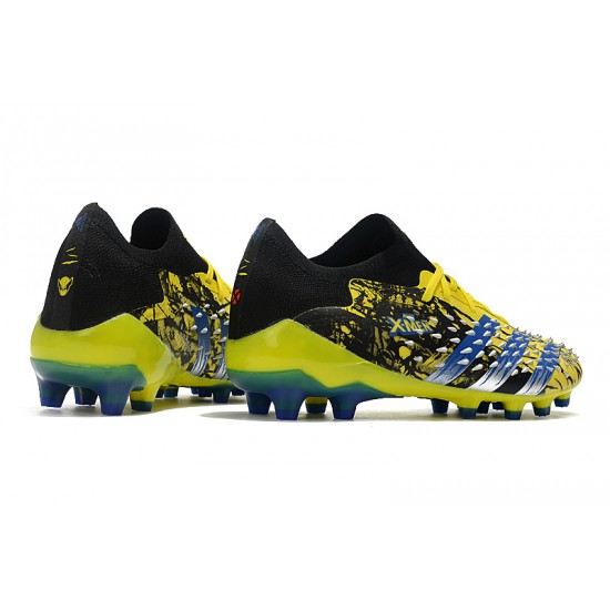 Adidas Predator Freak .1 Low FG Soccer Cleats Black Yellow