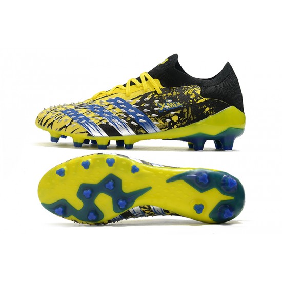 Adidas Predator Freak .1 Low FG Soccer Cleats Black Yellow