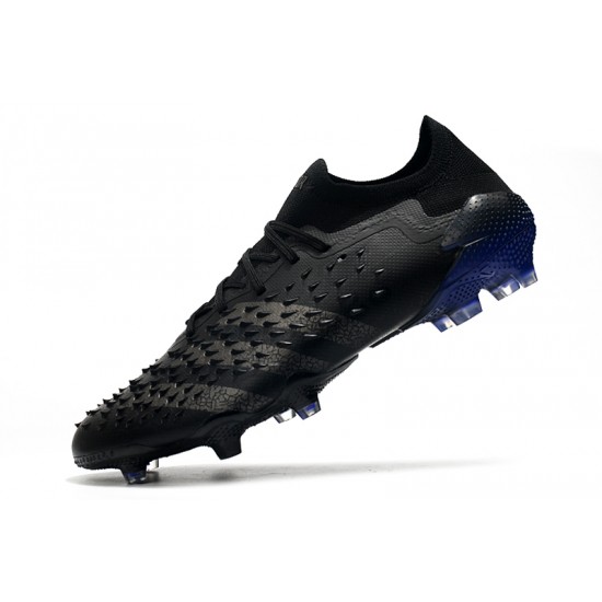 Adidas Predator Freak .1 Low FG Soccer Cleats Dark Black Gray