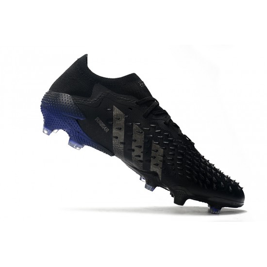 Adidas Predator Freak .1 Low FG Soccer Cleats Dark Black Gray