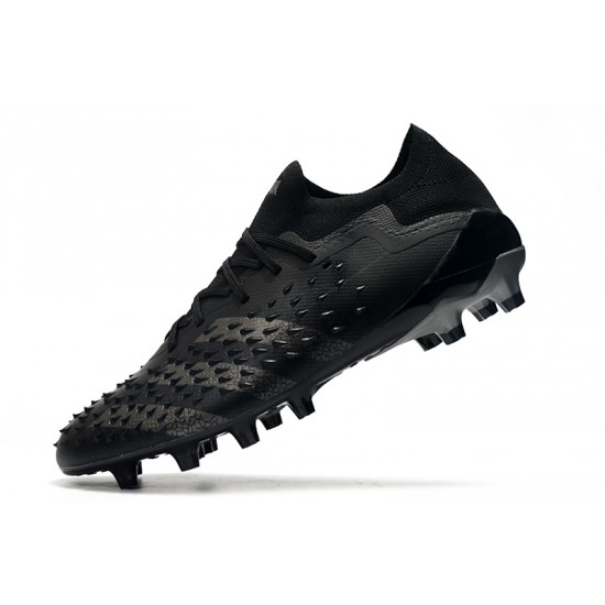 Adidas Predator Freak .1 Low FG Soccer Cleats Dark Black Gray