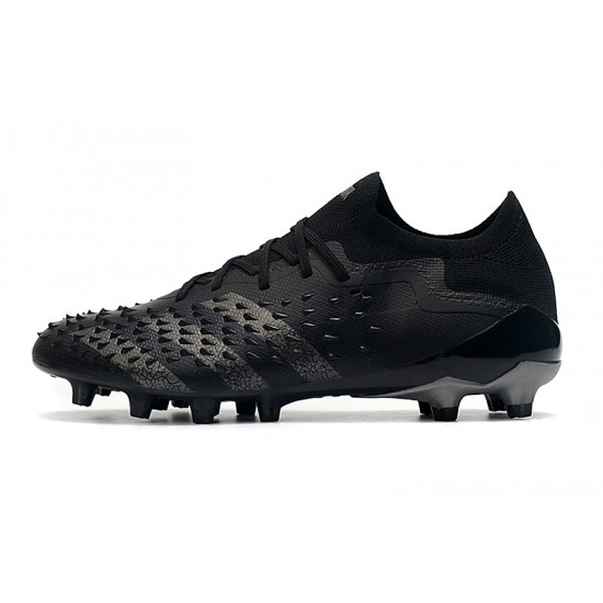 Adidas Predator Freak .1 Low FG Soccer Cleats Dark Black Gray