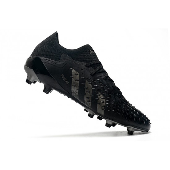 Adidas Predator Freak .1 Low FG Soccer Cleats Dark Black Gray