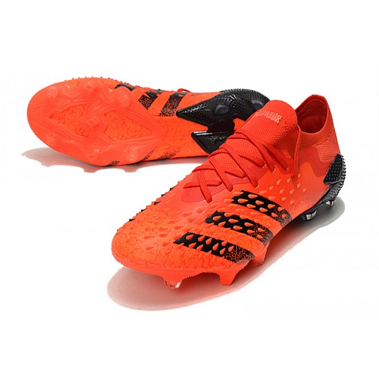 Adidas Predator Freak .1 Low FG Soccer Cleats Orange Black