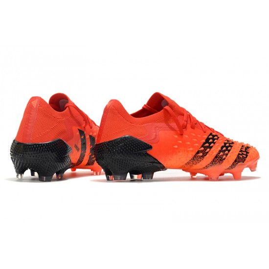 Adidas Predator Freak .1 Low FG Soccer Cleats Orange Black