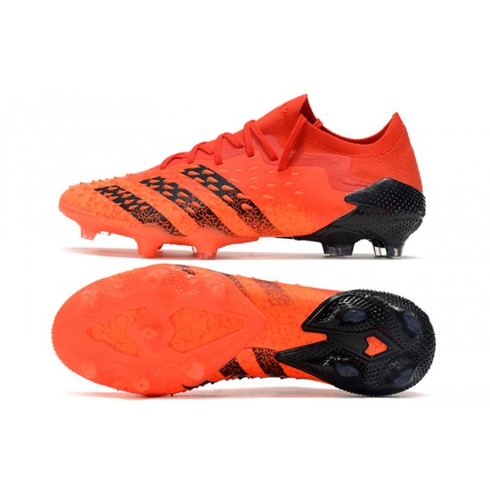 Adidas Predator Freak .1 Low FG Soccer Cleats Orange Black