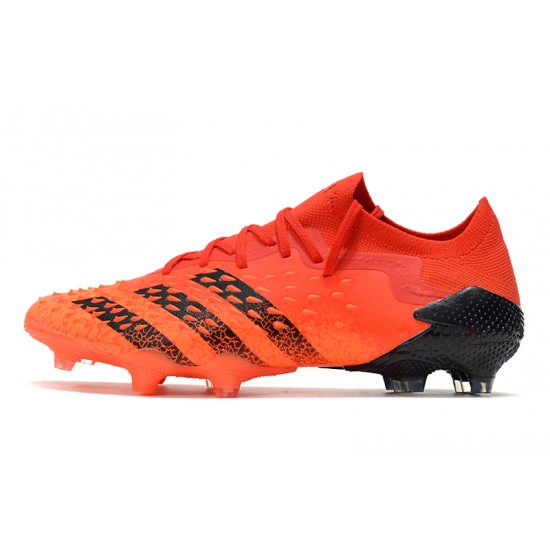 Adidas Predator Freak .1 Low FG Soccer Cleats Orange Black