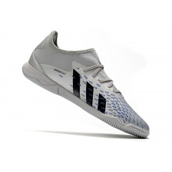 Adidas Predator Freak .1 Low IC Soccer Cleats Gray Black Blue