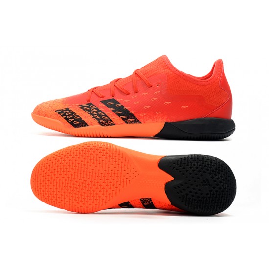 Adidas Predator Freak .1 Low IC Soccer Cleats Orange Black