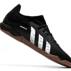 Adidas Predator Freak .1 Low IC Soccer Cleats White Black Brown