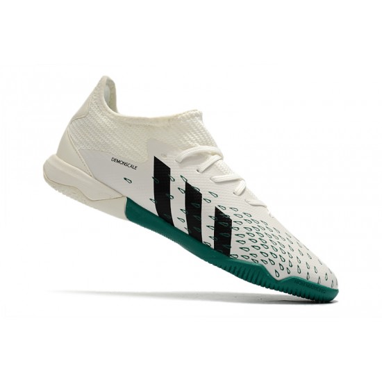 Adidas Predator Freak .1 Low IC Soccer Cleats White Green Black