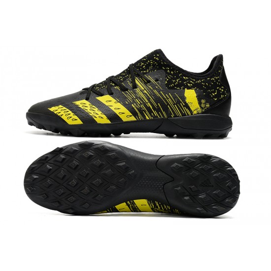 Adidas Predator Freak .3 Low TF Soccer Cleats Black And Gold