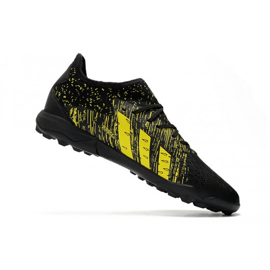 Adidas Predator Freak .3 Low TF Soccer Cleats Black And Gold