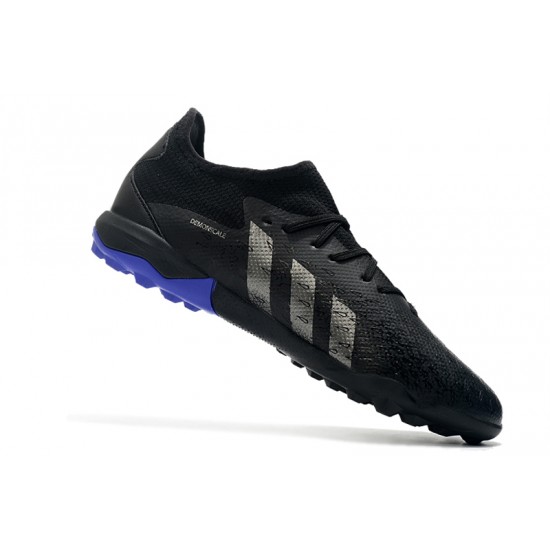 Adidas Predator Freak .3 Low TF Soccer Cleats Gray Purple Black