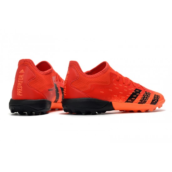 Adidas Predator Freak .3 Low TF Soccer Cleats Orange Black