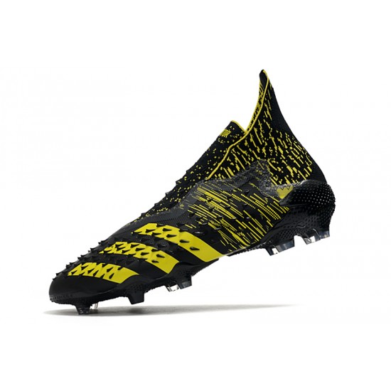 Adidas Predator Freak FG Soccer Cleats Black Yellow