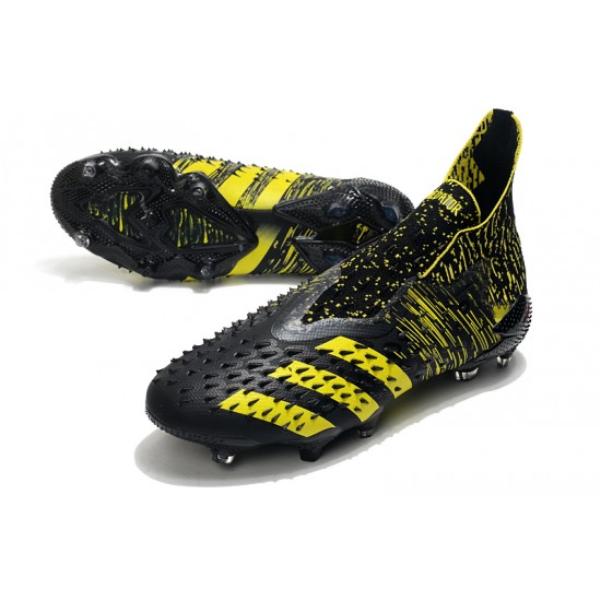 Adidas Predator Freak FG Soccer Cleats Black Yellow