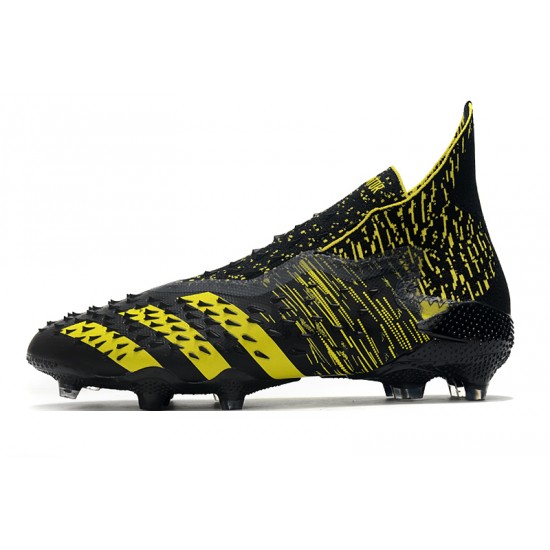 Adidas Predator Freak FG Soccer Cleats Black Yellow