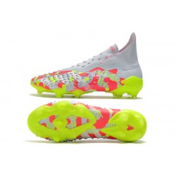 Adidas Predator Freak FG Soccer Cleats Gray Yellow
