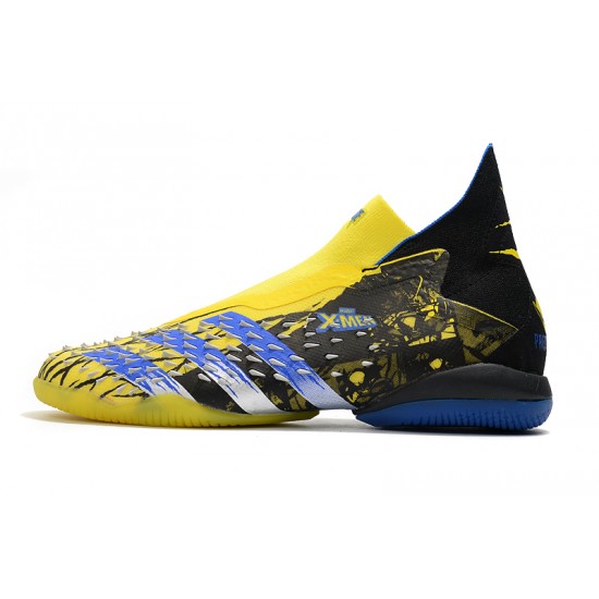 Adidas Predator Freak IC Soccer Cleats Black And Yellow