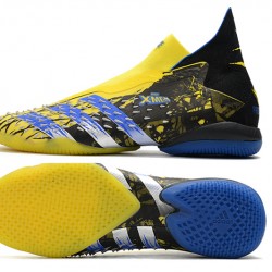 Adidas Predator Freak IC Soccer Cleats Black And Yellow