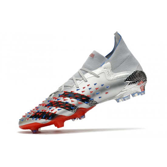 Adidas Predator Freak.1 FG Soccer Cleats Gray And Red