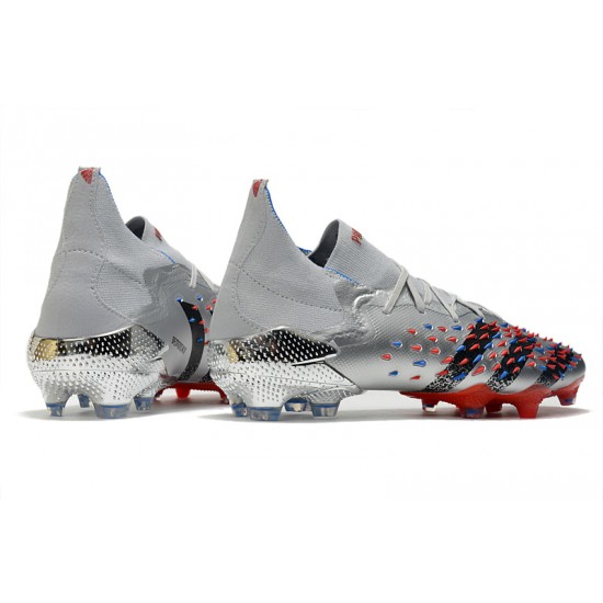 Adidas Predator Freak.1 FG Soccer Cleats Gray And Red