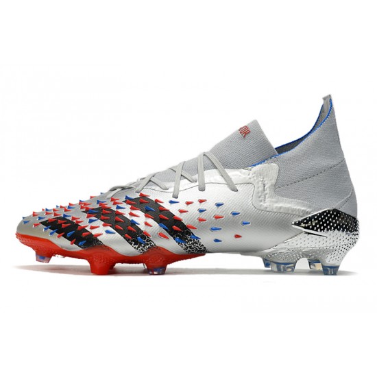 Adidas Predator Freak.1 FG Soccer Cleats Gray And Red