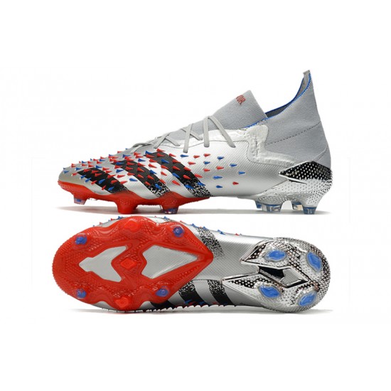 Adidas Predator Freak.1 FG Soccer Cleats Gray And Red