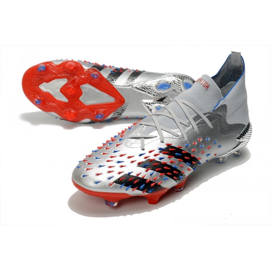 Adidas Predator Freak.1 FG Soccer Cleats Gray And Red