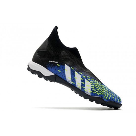 Adidas Predator Freak.3 Laceless TF Soccer Cleats Black And Blue