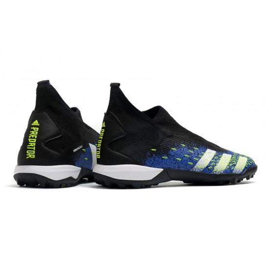 Adidas Predator Freak.3 Laceless TF Soccer Cleats Black And Blue