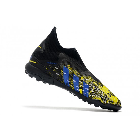 Adidas Predator Freak.3 Laceless TF Soccer Cleats Black And Gold