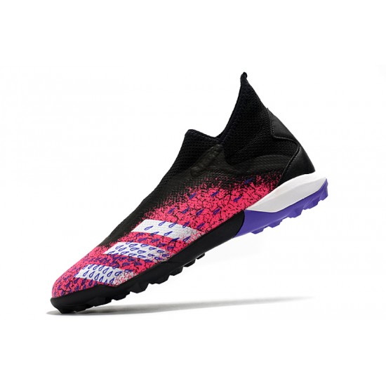 Adidas Predator Freak.3 Laceless TF Soccer Cleats Black And Pink