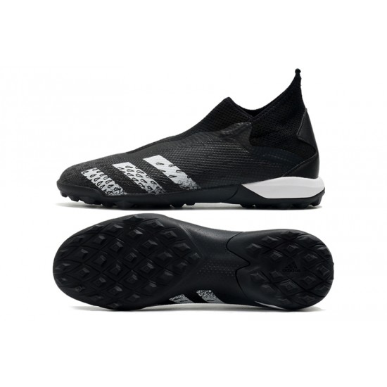 Adidas Predator Freak.3 Laceless TF Soccer Cleats Black Gray