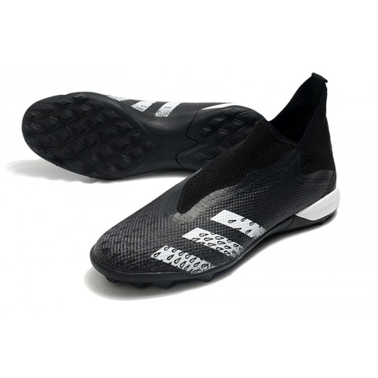 Adidas Predator Freak.3 Laceless TF Soccer Cleats Black Gray