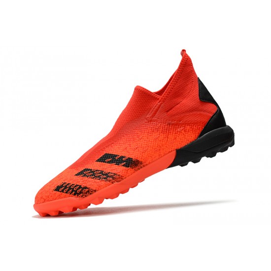 Adidas Predator Freak.3 Laceless TF Soccer Cleats Red Black