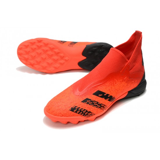 Adidas Predator Freak.3 Laceless TF Soccer Cleats Red Black