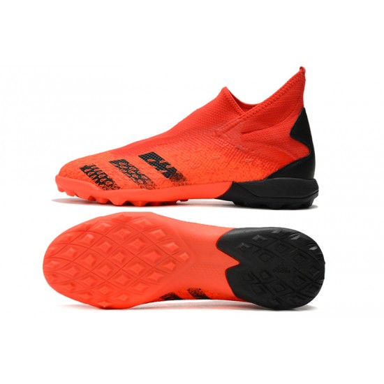 Adidas Predator Freak.3 Laceless TF Soccer Cleats Red Black