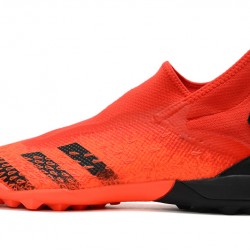 Adidas Predator Freak.3 Laceless TF Soccer Cleats Red Black