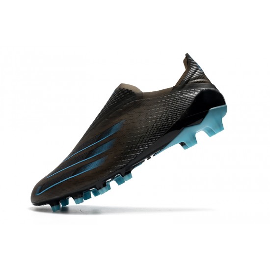 Adidas X Ghosted AG Soccer Cleats Black Blue