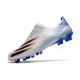 Adidas X Ghosted AG Soccer Cleats White Blue