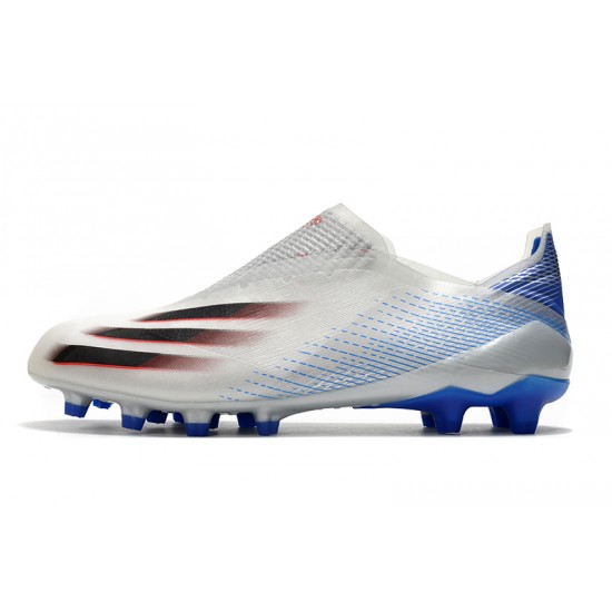 Adidas X Ghosted AG Soccer Cleats White Blue