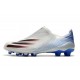 Adidas X Ghosted AG Soccer Cleats White Blue