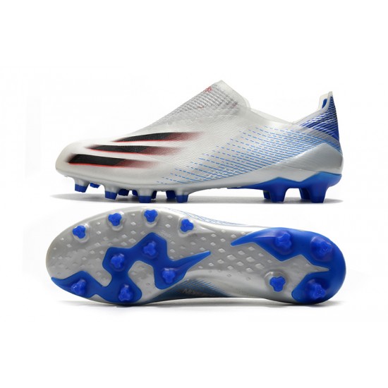 Adidas X Ghosted AG Soccer Cleats White Blue