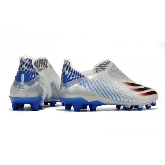 Adidas X Ghosted AG Soccer Cleats White Blue