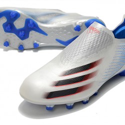 Adidas X Ghosted AG Soccer Cleats White Blue