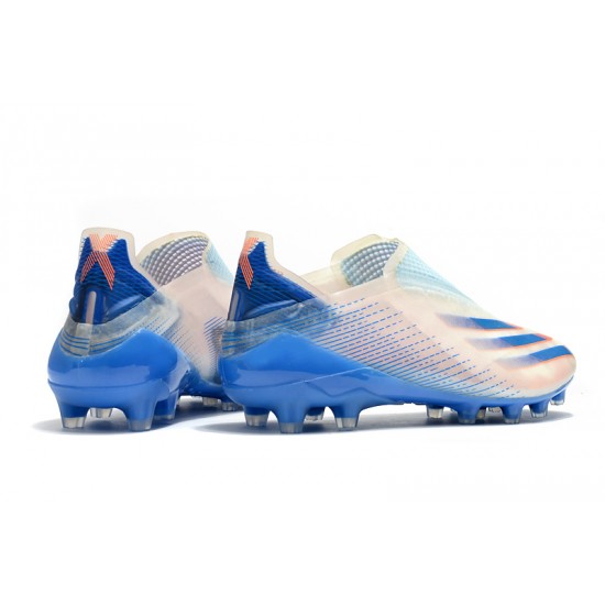 Adidas X Ghosted AG Soccer Cleats White Blue